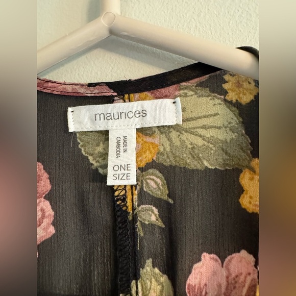 2/$10 Floral Sheer Kimono - Picture 3 of 5